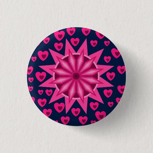 LIVE HEART VALENTIJN BIRTHDAY GIFT RONDE BUTTON 3,2 CM (Voorkant)