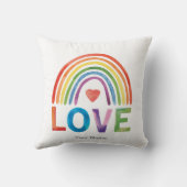 LIVE heldere kleuren regenboogWaterverf Moderne af Kussen (Achterkant)