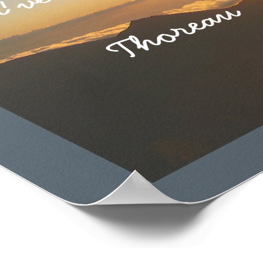 Live het leven - Thoreau-quote - kunstdruk Poster (Hoek)