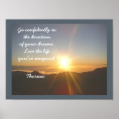 Live het leven - Thoreau-quote - kunstdruk Poster (Voorkant)
