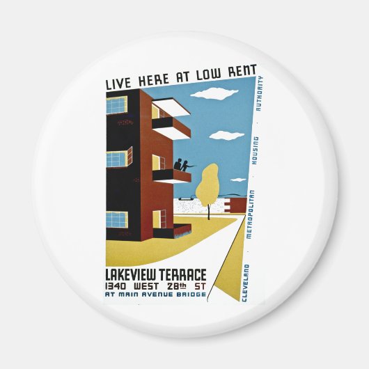 Live hier op lage huur magneet (Voorkant)