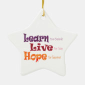 Live Hope Star Ornament (Achterkant)