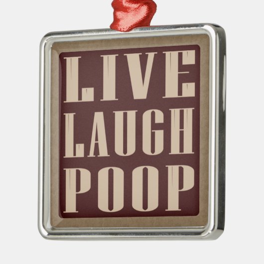 Live humor gezegde metalen ornament (Links)