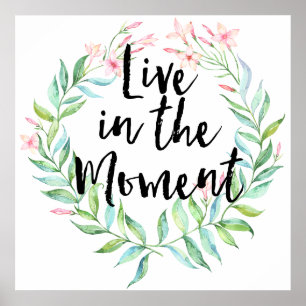 Live in de Waterverf Moment Jasmine Floral Poster