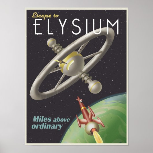 Live in een ruimtestation poster (Voorkant)