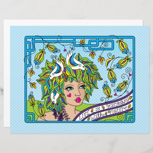 Live in Harmony_Flat Papierblad 11 x 8,5 inch (Voorkant / Achterkant)