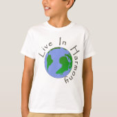 Live in Harmony - Planet Earth Kind Shirt (Voorkant)