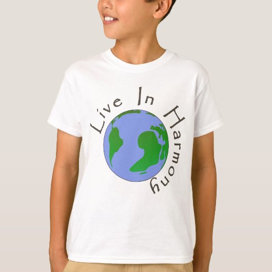 Live in Harmony - Planet Earth Kind Shirt (Voorkant)