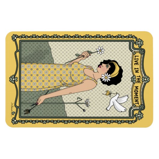 Live in het moment_C_4x6 koelkast Magnet Magneet (Horizontaal)