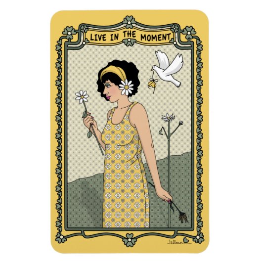 Live in het moment_C_4x6 koelkast Magnet Magneet (Verticaal)