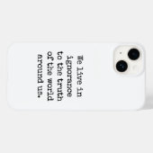 Live in onwetende iPhone Case (Achterkant (horizontaal))