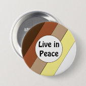 Live in Peace- Racial Harmony Button (Voorkant /achterkant)