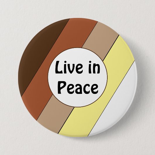 Live in Peace- Racial Harmony Button (Voorkant)