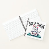 "Live in the Meow", een grappige kattenliefhebber Notitieboek (Binnen)