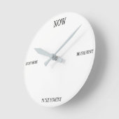 Live in the Moment Clock Ronde Klok (Hoek)