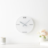 Live in the Moment Clock Ronde Klok (Huis)