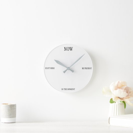 Live in the Moment Clock Ronde Klok (Huis)