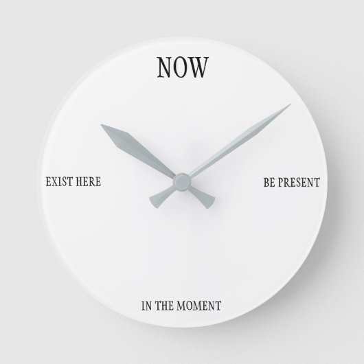 Live in the Moment Clock Ronde Klok (Voorkant)