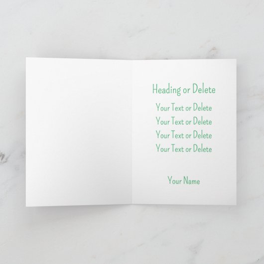 LIVE Ireland Clover Shamrock Minimal All Purpose Kaart (Binnen)