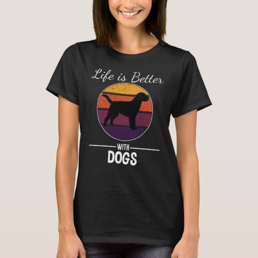 Live is beter bij honden t-shirt (Voorkant)