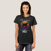 Live is beter bij honden t-shirt (Voorkant volledig)