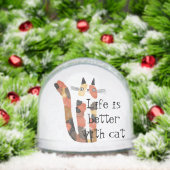 Live Is Better With Cat – Cute Cat Lover Gift  Sneeuwbol (Kerstmis)