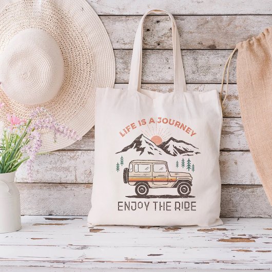 Live is een reis Geniet van de rit inspiratie Tote Bag