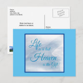 Live is een testhemel... is het Briefkaart van het (Voorkant / Achterkant)
