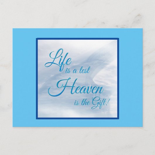 Live is een testhemel... is het Briefkaart van het (Voorkant)