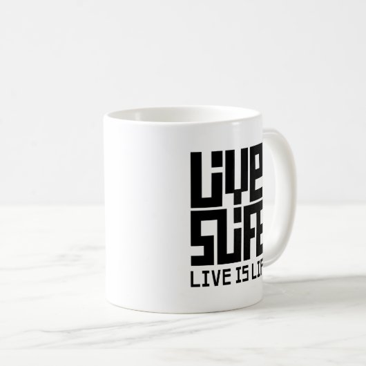 Live is life koffiemok (Voorkant rechts)
