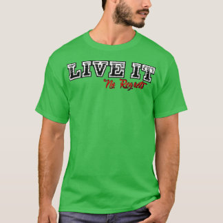 Live it No betreurt design grijs T-shirt