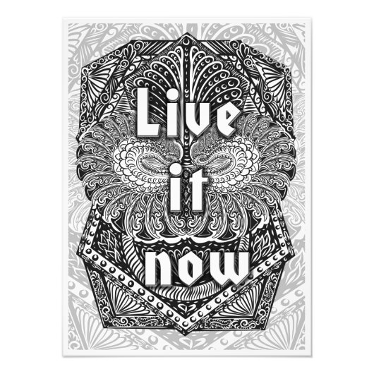 Live it now - Positieve prijsopgaven Foto Afdruk (Voorkant)