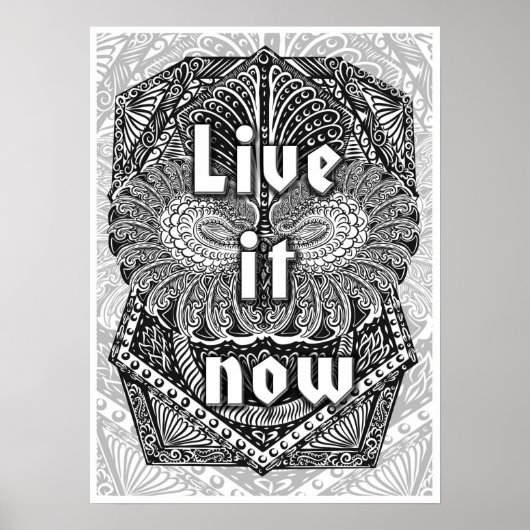 Live it now - Positieve prijsopgaven Poster (Voorkant)