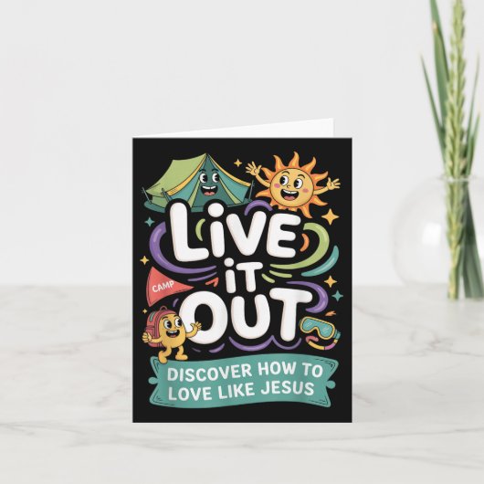 Live It Out Love Like Jesus VBS 2025 Christelijke  Kaart (Voorkant)
