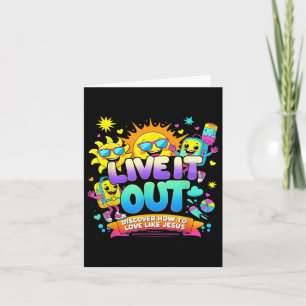 Live It Out Love Like Jesus VBS Summer 2025 T-shir Kaart