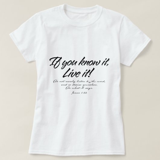 Live IT-shirt T-shirt (Design voorkant)