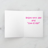 Live It Up Chick Power Wenskaart Kaart (Binnen)