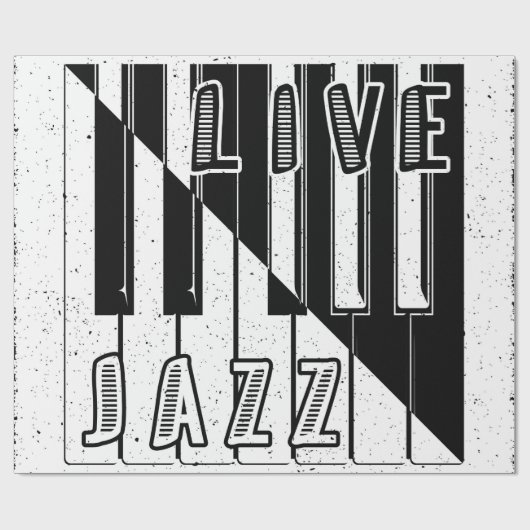 Live Jazz Calligraphy Illusion Logo Lettering met Cadeaupapier (Vlak)