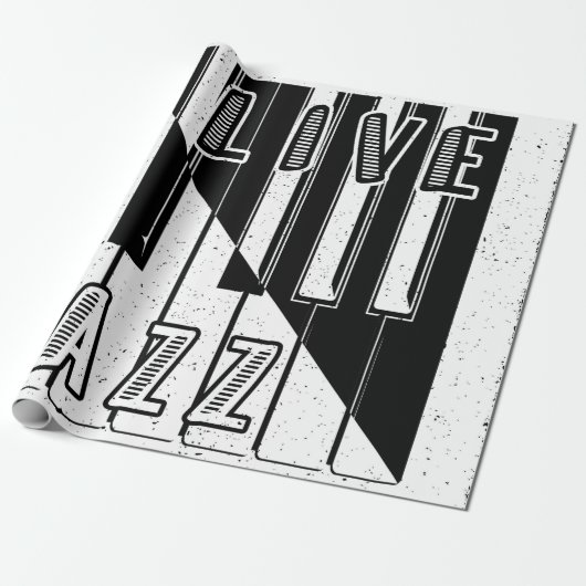 Live Jazz Calligraphy Illusion Logo Lettering met Cadeaupapier (Uitgerold)