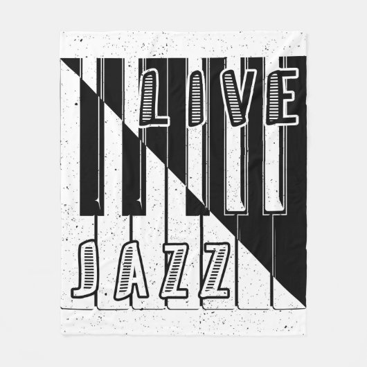 Live Jazz Calligraphy Illusion Logo Lettering met Fleece Deken (Voorkant)
