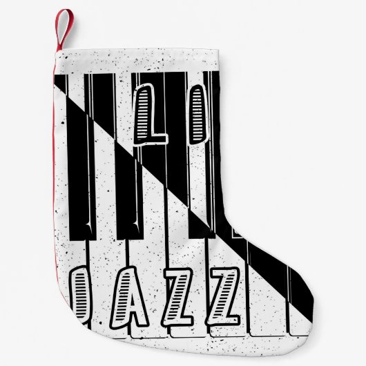 Live Jazz Calligraphy Illusion Logo Lettering met Kleine Kerstsok (Voorkant)