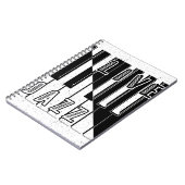 Live Jazz Calligraphy Illusion Logo Lettering met Notitieboek (Linkerzijde)