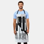 Live Jazz Calligraphy Illusion Logo Lettering met Schort (Gedragen)