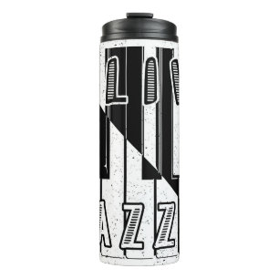 Live Jazz Calligraphy Illusion Logo Lettering met Thermosbeker