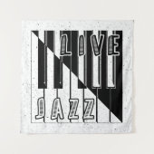 Live Jazz Calligraphy Illusion Logo Lettering met Wandkleed (Voorkant)
