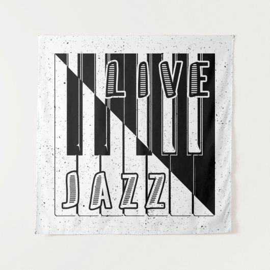 Live Jazz Calligraphy Illusion Logo Lettering met Wandkleed (Voorkant)