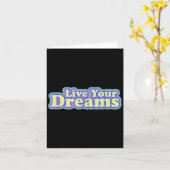 Live je dromen positief beeld met prijsopgave kaart (Gele Bloem)