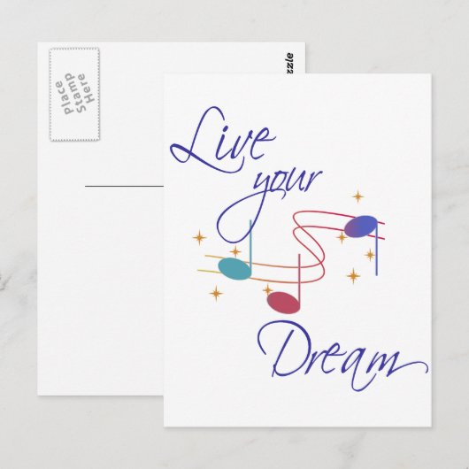 Live Je droombeeld Briefkaart (Voorkant / Achterkant)