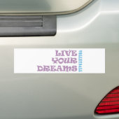 Live je volleybaldromen bumpersticker (Op auto)