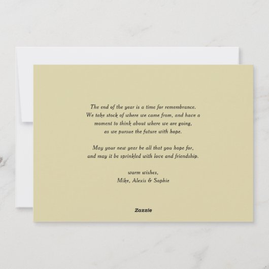 LIVE JOY HAPPINESS CHALKBOARD CHRISTMAS FOTO-KAART FEESTDAGENKAART (Achterkant)